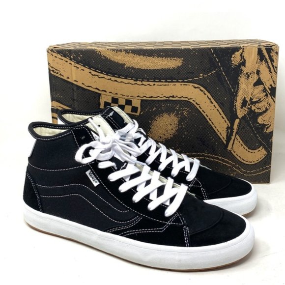 VANS Lizzie Shoe Casual Women's Suede Canvas White Black Sneakers Hi VN0A4BX1Y28 - Picture 7 of 11